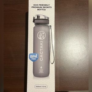 Cactaki 32 oz Water Drinking Bottle with Time Marker